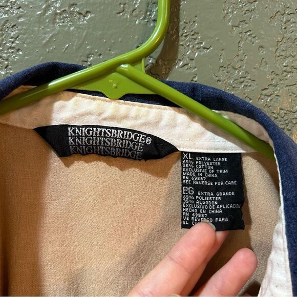 Vintage Knightsbridge 80s 90s XL Men’s Short Sleeve Shirt - Picture 5 of 10